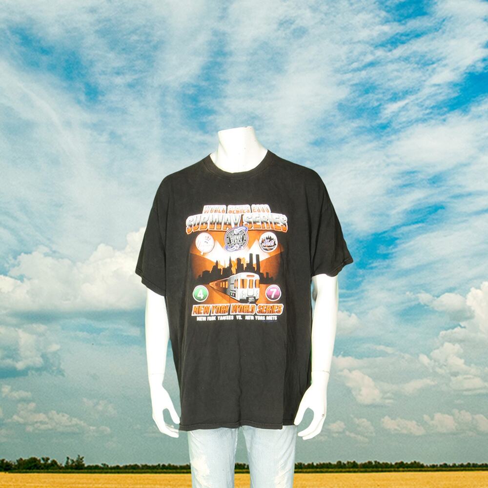 Y2K Vintage New York World Series 2000 Subway Series Yankees VS Mets T Shirt 2XL